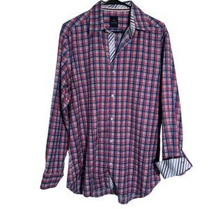 Tailorbyrd Multicolor Plaid Button Down Shirt